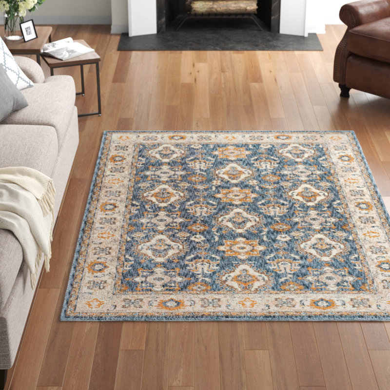 Matteson Traditional Navy/Beige Area Rug & Reviews Joss & Main